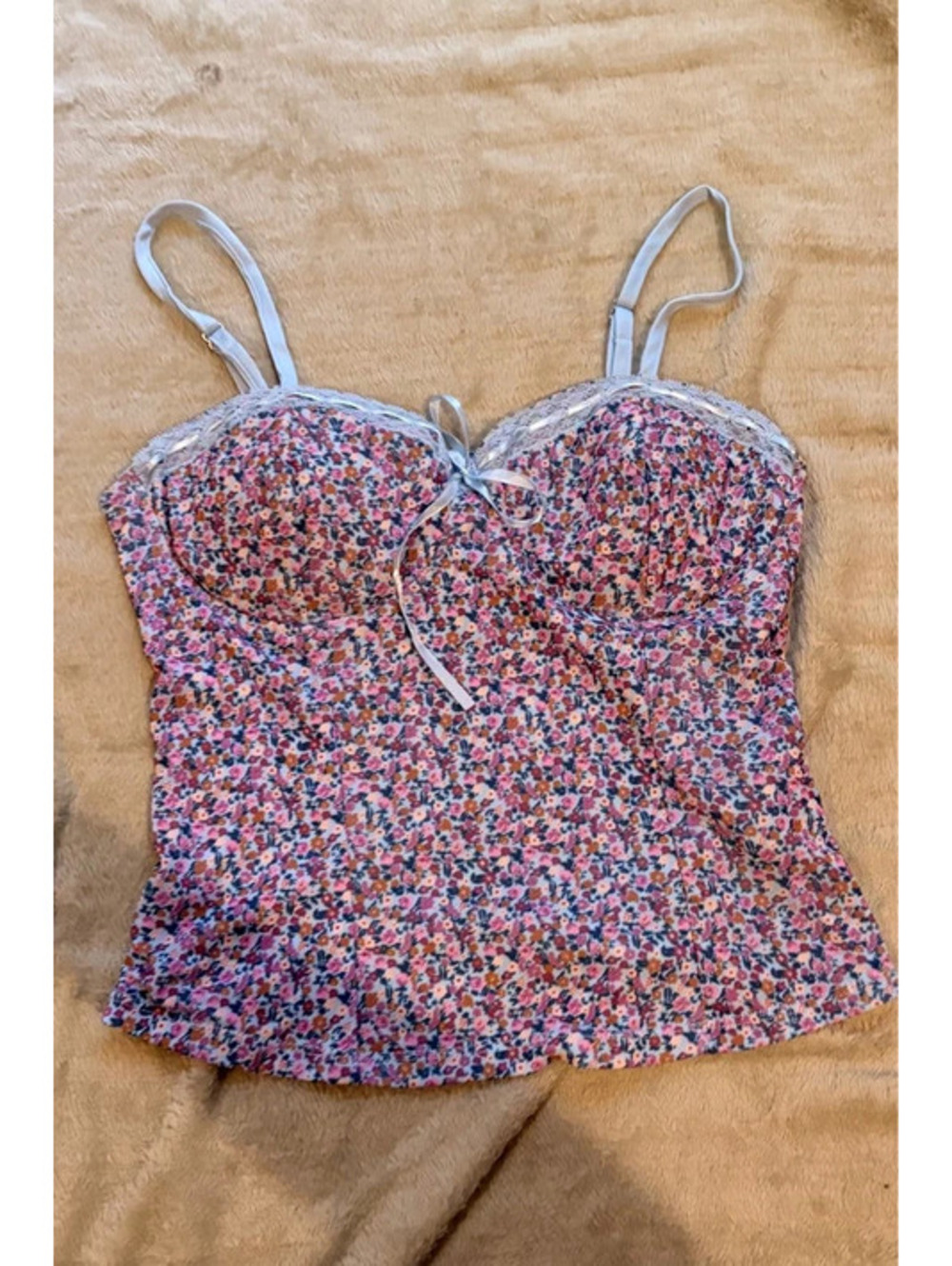 Blue and Purple PlayGround Prep Y2K 2000’s babydoll lace cami